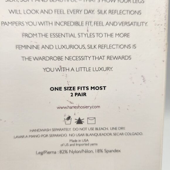 Hanes Silk Reflections Silky Sheer Knee Highs Sandalfoot Style 725 Vintage 2003 - Picture 4 of 5